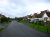 roof damage to just one house in this residential street
